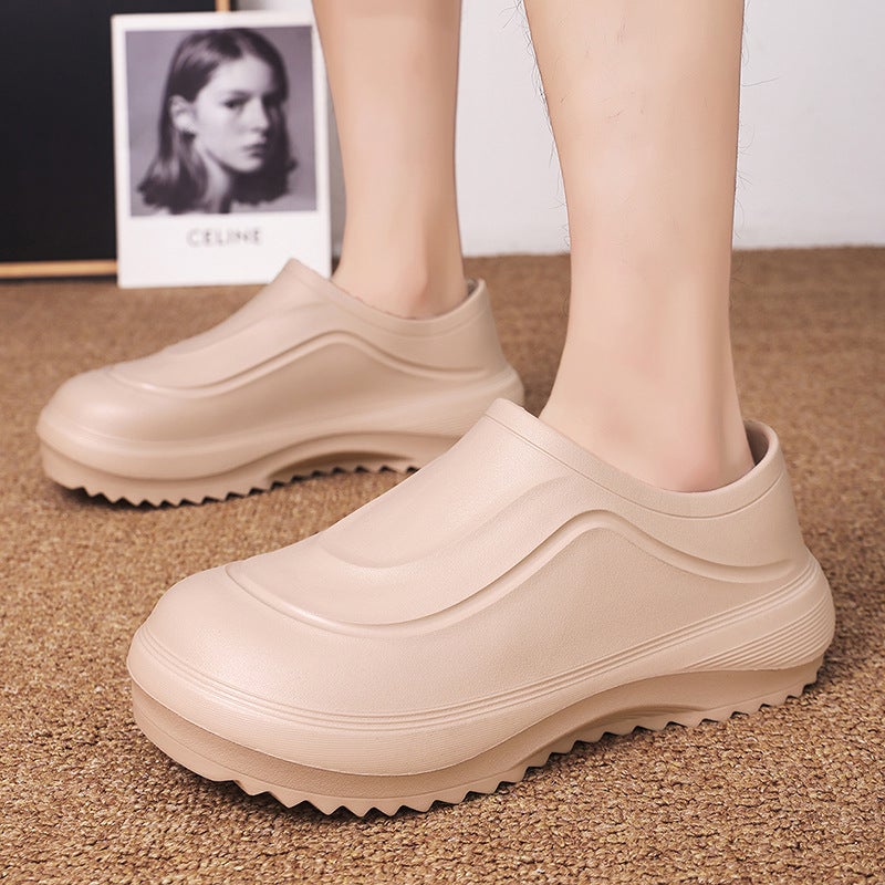 Chef Shoes Men'S Shoes 2026 Summer Work Shoes Non-Slip Waterproof Rain Shoes Slip-On Eva Closed-Toe Slippers - Image 1