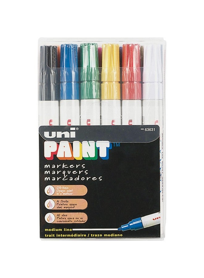 إسيندانت Uni-Ball، Ubc63631، Uni-Paint Px-20 قلم تحديد متوسط الرأس بقاعدة زيتية، 12 قطعة - Image 1