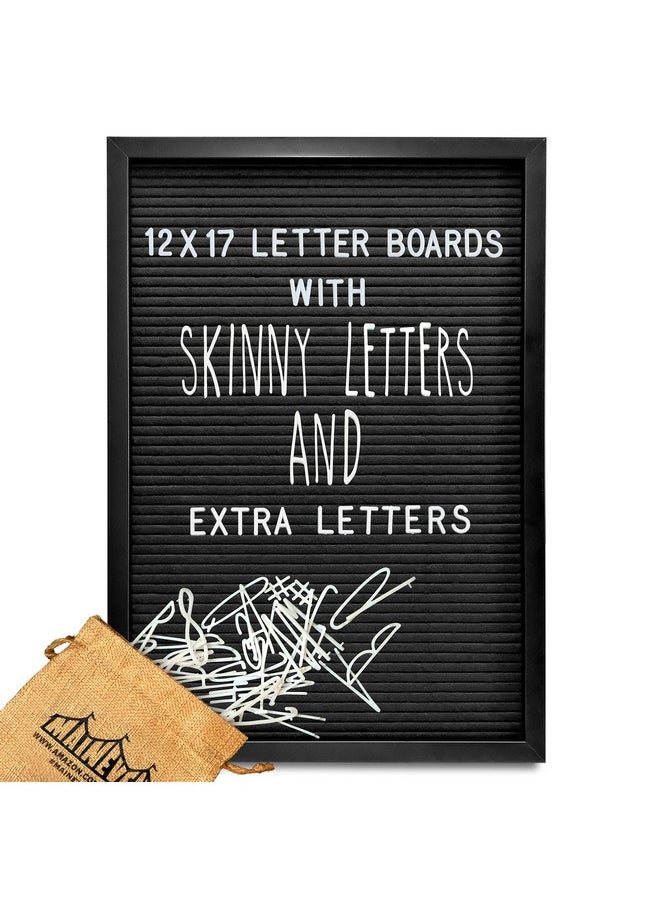 MAINEVENT Letter Board Sign Skinny Felt Board With Pre Cut Letters 12X17 Inch Felt Letter Board Baby Announcement Board Letters Changeable Letter Boards Stand Message Board Letters Sign Board Felt Letterboard  - Image 1