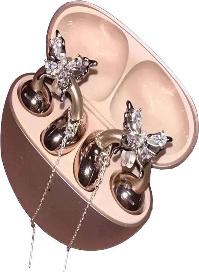 Sufcnire Rhinestone for Clip on Earbuds Open Ear, Elegant Zirconia Decorative Earphone Accessories, Removable Exquisite DIY Decoration - Image 1
