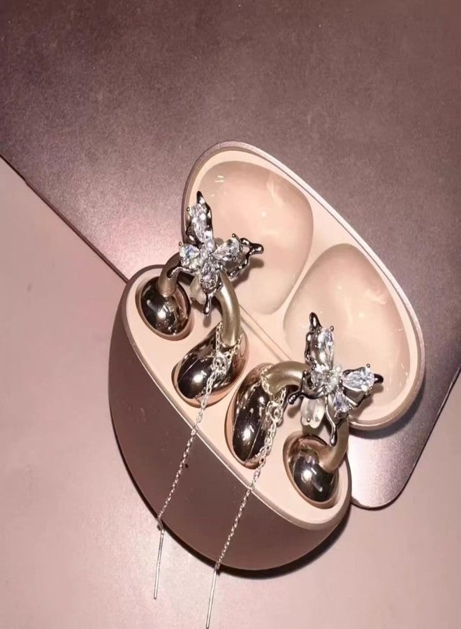 Sufcnire Rhinestone for Clip on Earbuds Open Ear, Elegant Zirconia Decorative Earphone Accessories, Removable Exquisite DIY Decoration - Image 5