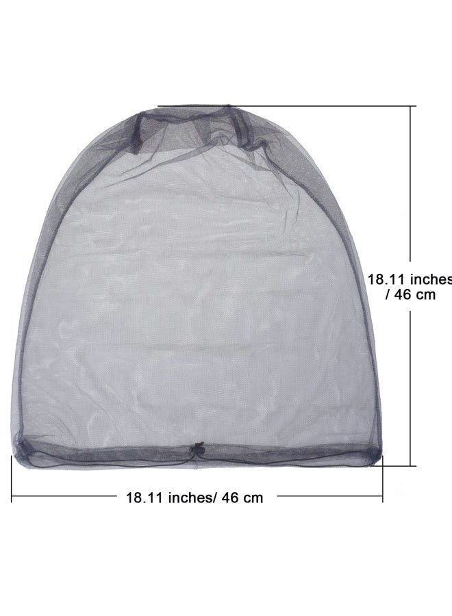 eBoot 2 Pack Head Net Face Mesh Head Cover for Outdoor Lovers Protect from Fly Screen Mosquito Gnat and Other Flies (Regular Size, Grey)  - Image 4