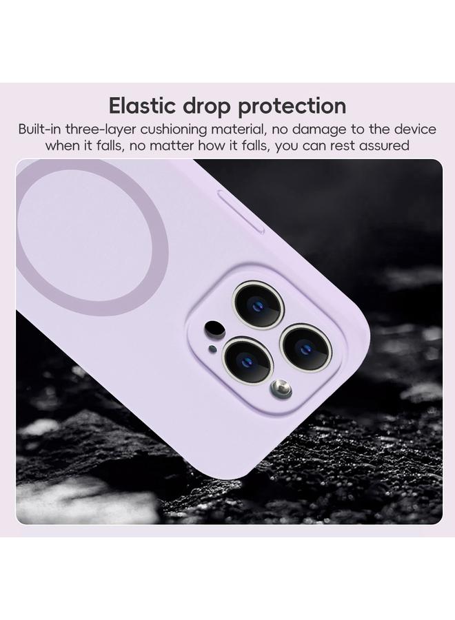 S-TOP Case For iPhone 16 Pro Fine Hole Pure Color Liquid Silicone MagSafe Phone Case - Image 4