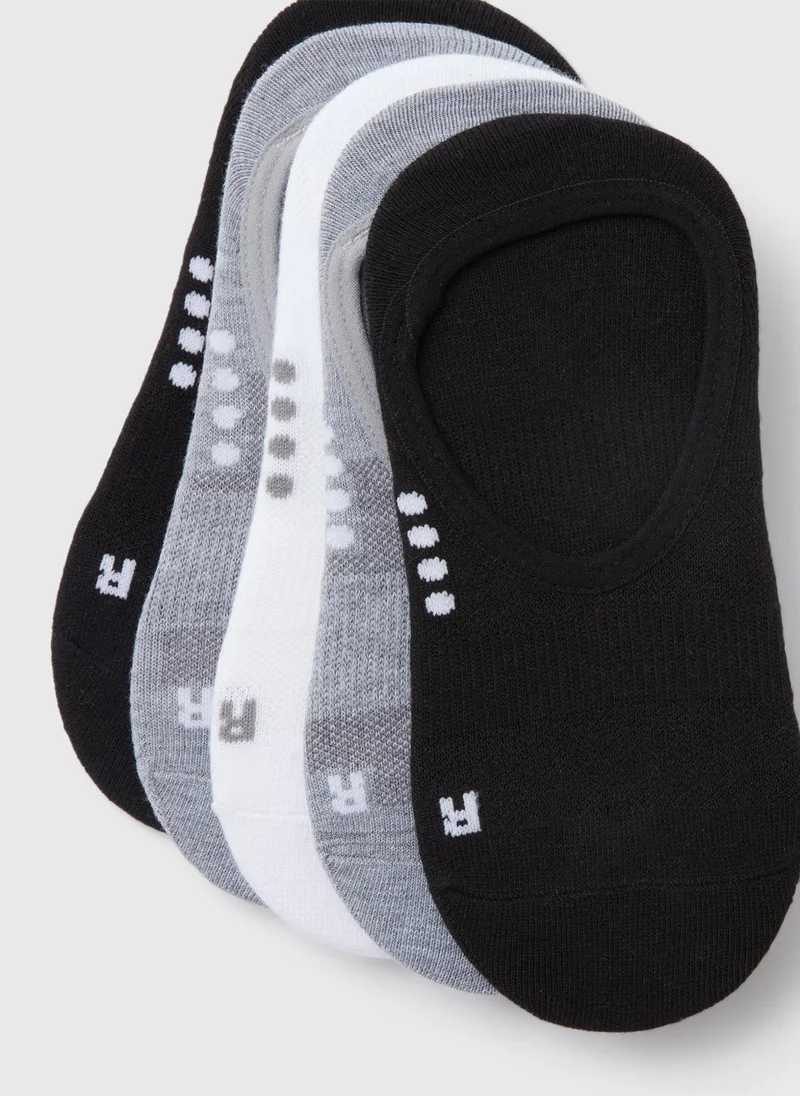 Matalan 5 Pack Invisible Trainer Socks