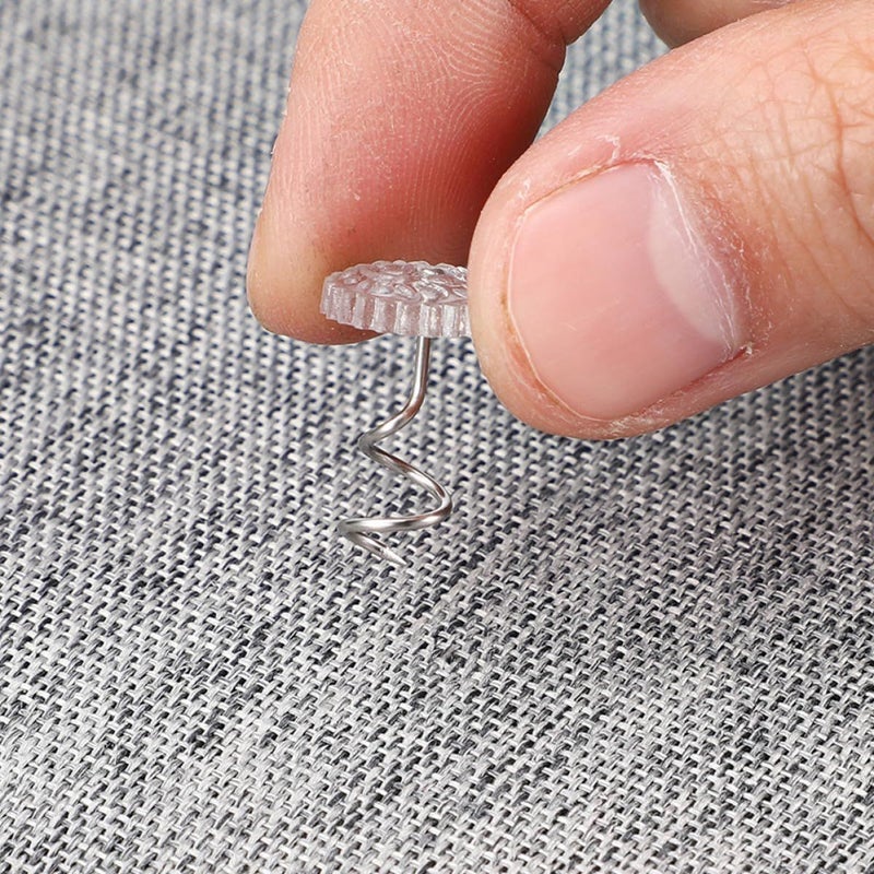 100pcs Stainless Steel Spiral Pins for Sofa Upholstery Decorative Metal Tacks - Image 5