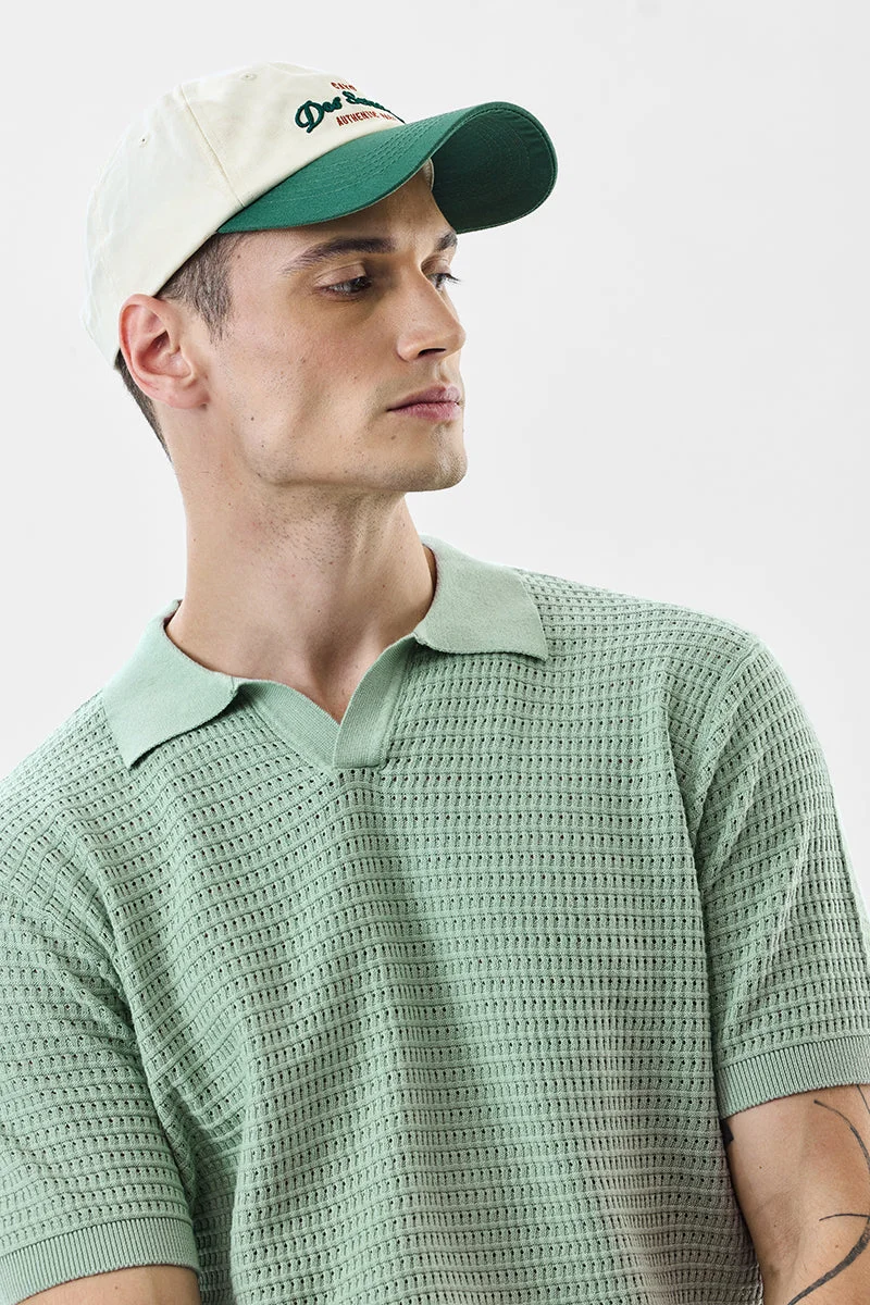 سنيتش تيشيرت بولو قطن محبوك بقصة عادية