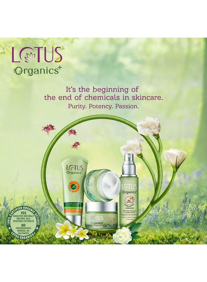 Lotus Organics+ Divine Nourish Face Wash,Sulphate Free, Gentle Cleaning For All Skin Types, 100 Ml  - Image 3