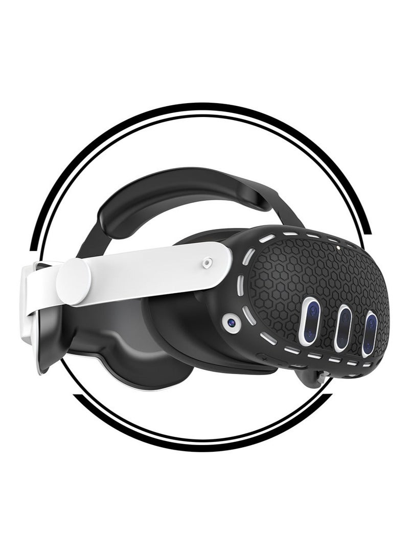 ميتا 3 حالة المضيف حماية سيليكون القضية / تبو الغبار المضادة للخدش المضادة للسقوط VR التبعي حالة الغطاء نظارات VR خوذة حالة الغطاء كويست 3 سماعة التبعي الجلد - Image 2