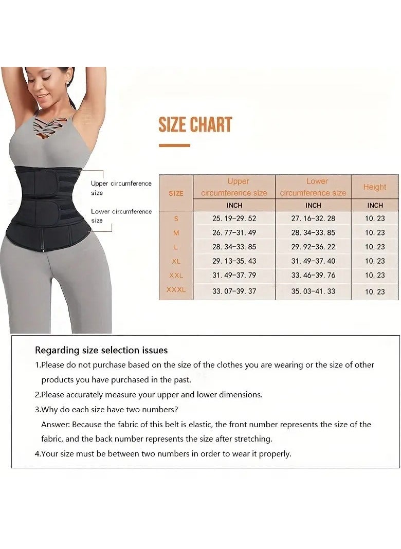 Generic Women's Adjustable Waist Trainer, Slimming Belt with Abdominal Sauna Bandage, Waist Trimmer Belt Abdominal Shaping Compression Wrap, Corset Waist Trainer L  - Image 4