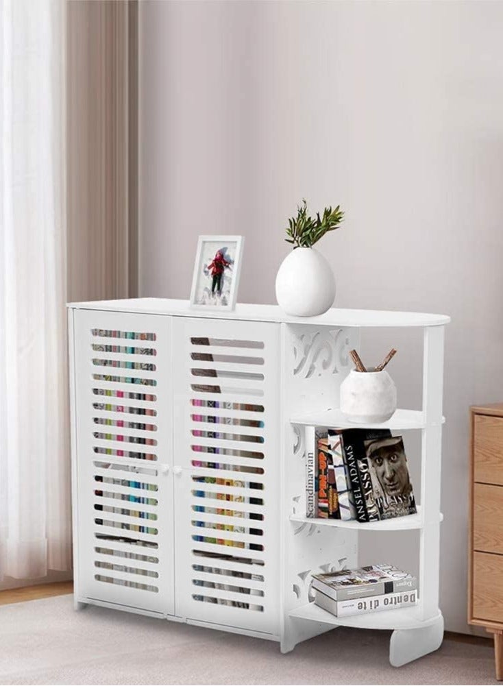 TPGP 4-Tier Plastic Shoe Rack – Storage Rack Organizer with Half Corner Design for Living Room and Bedroom - Image 1