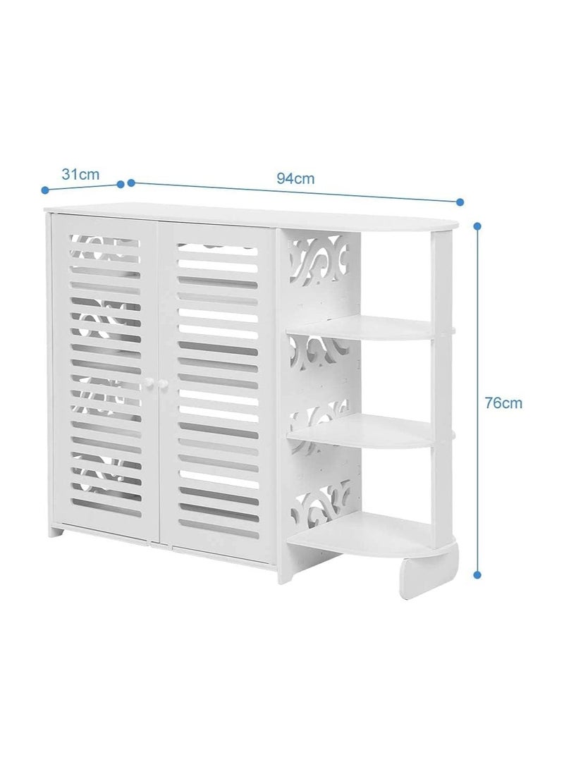 TPGP 4-Tier Plastic Shoe Rack – Storage Rack Organizer with Half Corner Design for Living Room and Bedroom - Image 2