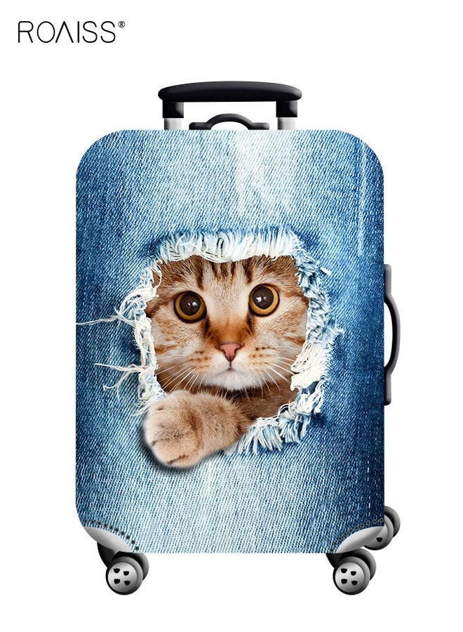 roaiss Thickened Elastic Air Layer Suitcase Protector Luggage Cover Dust Proof Scratch Resistant Telescopic Handle Suitcase Sleeve - Image 1