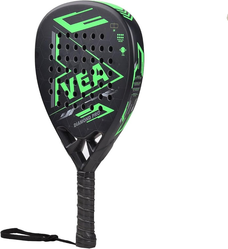 VEA Diamond Pro Padel Racket with Cover - Carbon Fiber Racquet, Lightweight, EVA Core - Professional Performance - Image 1