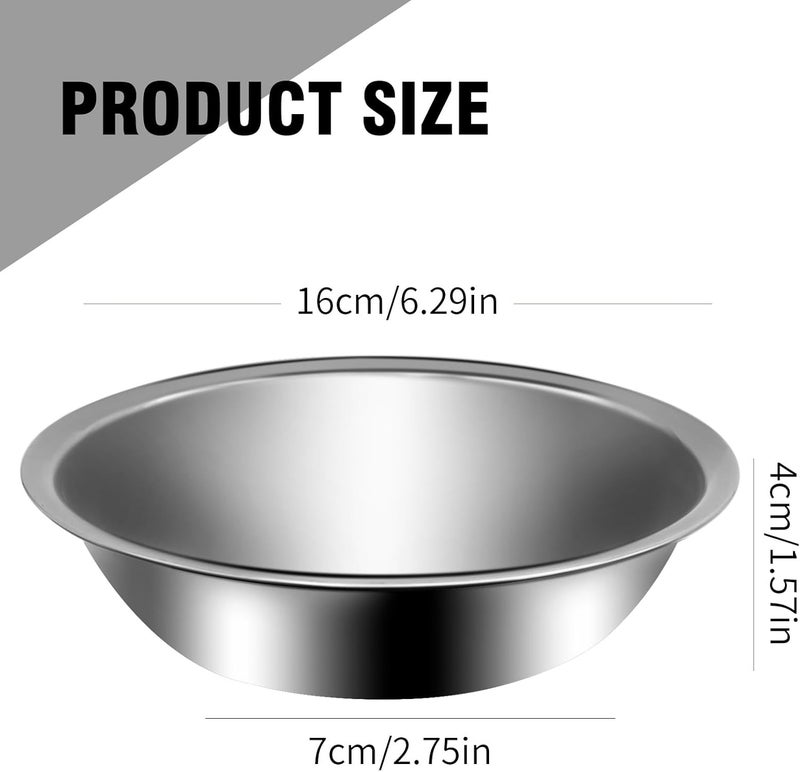 DUZFOREI 10Pcs Small Stainless Steel Bowls 6 12 Wide Kitchen Metal Bowl with Flat Base 34 Quart Prep Bowls for Meal Prep Cooking Serving Baking - Image 5