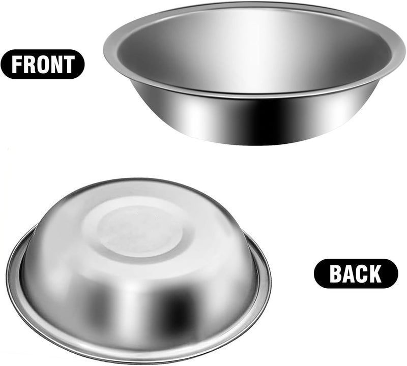 DUZFOREI 10Pcs Small Stainless Steel Bowls 6 12 Wide Kitchen Metal Bowl with Flat Base 34 Quart Prep Bowls for Meal Prep Cooking Serving Baking - Image 4