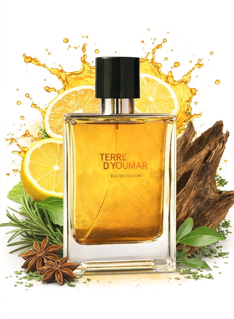 يومار تير دي يومار رقم 0096 عطر رجالي فاخر 100 مل – عطر منعش حار عطري وأرضي | أو دو كولون رجالي يدوم طويلاً - Image 1