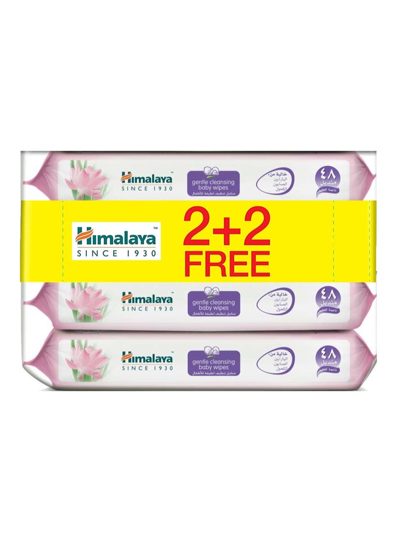 Himalaya Soothing And Protecting Baby Wipes Paraben Free 4 x 48 Wipes - Image 1