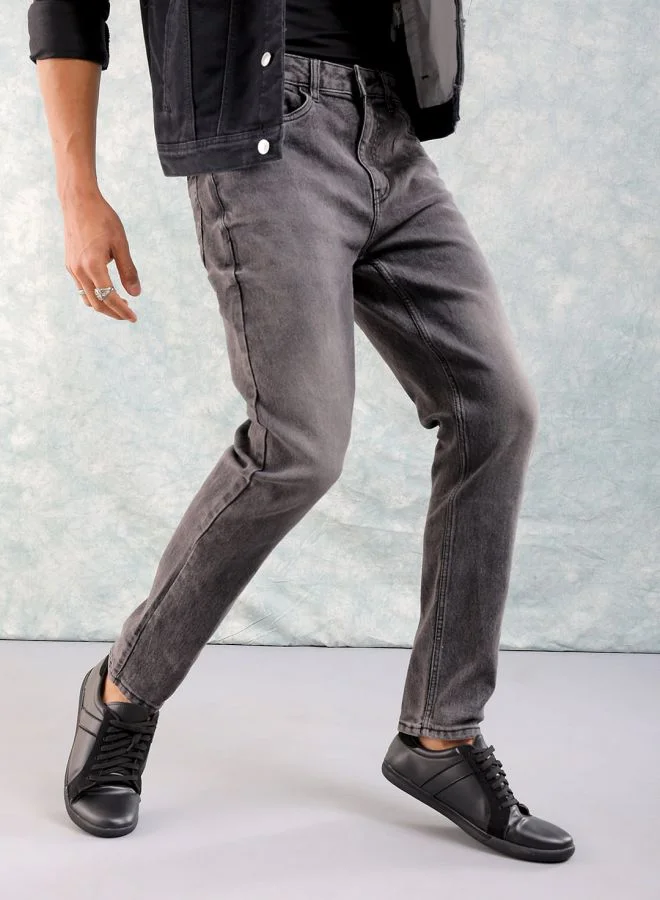 The Indian Garage Co Men Slim Fit Solid Mid-Rise Jeans