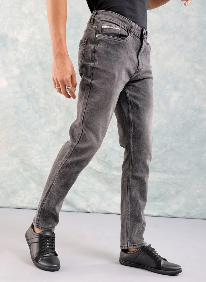 The Indian Garage Co Men Slim Fit Solid Mid-Rise Jeans