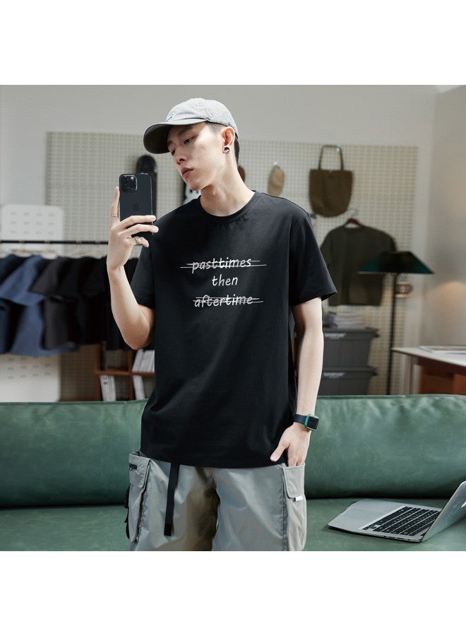 TonLion 2025 Summer Round Neck Men's Short Sleeve T-shirt Loose Fit Casual Tee Men's Clothing Summer Short Sleeve Men's Style - Image 5