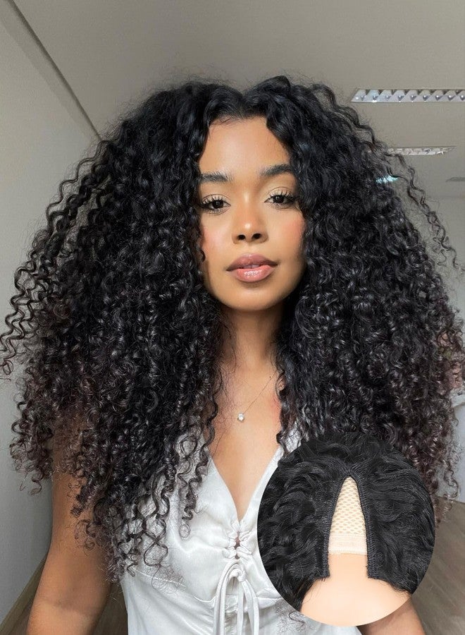 يو آر بيوتي شعر مستعار بورمي مجعد من Urbeauty، بقصة V، للنساء ذوات البشرة السمراء، لون وردي مانجو، بدون غراء، مصنوع من بروتين الحرير الصناعي المجعد، بقصة U مطورة، ملمس ناعم يشبه الشعر البشري الطبيعي، خفيف الوزن، مناسب للمبتدئين، للاستخدام اليومي - Image 1