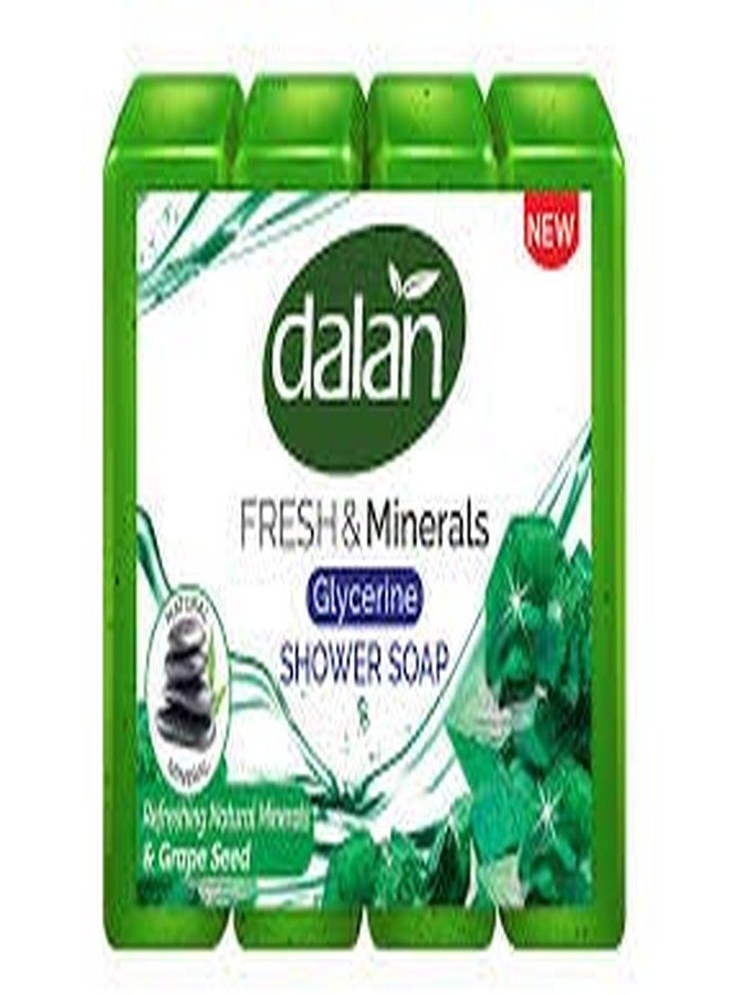 دالان صابون دالان بالجلسرين - صابون استحمام منعش برائحة بذور العنب والمعادن الطبيعية، (150 غرام × 4) - Image 3