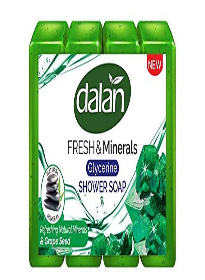دالان صابون دالان بالجلسرين - صابون استحمام منعش برائحة بذور العنب والمعادن الطبيعية، (150 غرام × 4) - Image 1