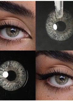 Unibling Crushing Grey Yearly Colored Unisex Cosmetic Contact Lenses, Enlargement Collection  - Image 5