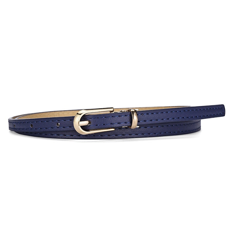 New Multicolor Dress  Sweater Slim Belt for Women Navy blue - Image 1