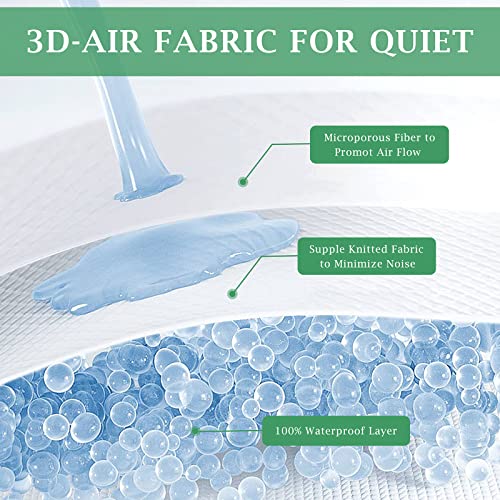 Lysam Mattress Protector Split King, Cooling Bed Mattress Cover Waterproof, 39"x 80" Bed Cover 2 Pack Noiseless & Soft, Deep Pocket Mattress Pad Cooling for Baby Pregnant Women Older - Image 2