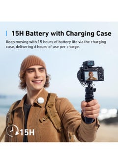 Anker AnkerWork M650 Wireless Lavalier Microphone, Pro Noise Cancellation, 656 ft (200 m) Transmission, 15H Battery, Swap Magnetic Colorful Covers, 2-Channel Quality Pickup, Wireless Microphone for Vlogs  - Image 4