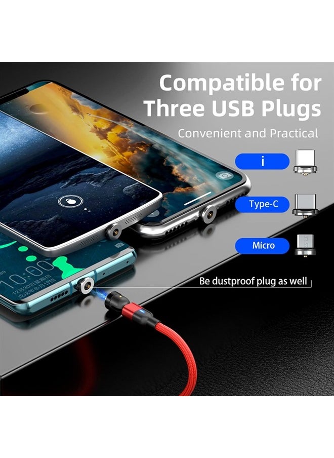 Bojianxin - 540° Rotation Magnetic Charging Cable（7-Pack, 1.6ft/3.3ft/3.3ft/6.6ft/6.6ft/10ft/10ft） Magnetic USB Cable, 3 in 1 Magnetic Phone Charger Compatible with Micro USB, Type C etc - Image 1