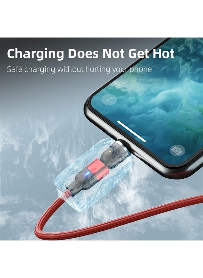 Bojianxin - 540° Rotation Magnetic Charging Cable（7-Pack, 1.6ft/3.3ft/3.3ft/6.6ft/6.6ft/10ft/10ft） Magnetic USB Cable, 3 in 1 Magnetic Phone Charger Compatible with Micro USB, Type C etc - Image 1