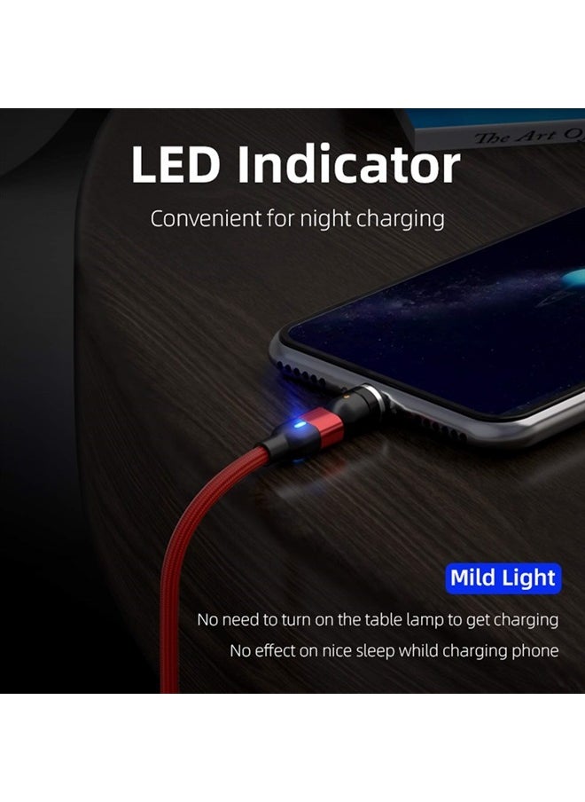Bojianxin - 540° Rotation Magnetic Charging Cable（7-Pack, 1.6ft/3.3ft/3.3ft/6.6ft/6.6ft/10ft/10ft） Magnetic USB Cable, 3 in 1 Magnetic Phone Charger Compatible with Micro USB, Type C etc - Image 1