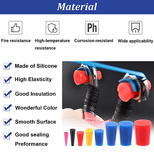 Tnisesm 105Pcs 1/16" to 5/8" Silicone Rubber Tapered Plug Assortment Kits for Masking Off Holes During Powder Coating, Painting, Hydro Dipping, Media Blasting - Image 3