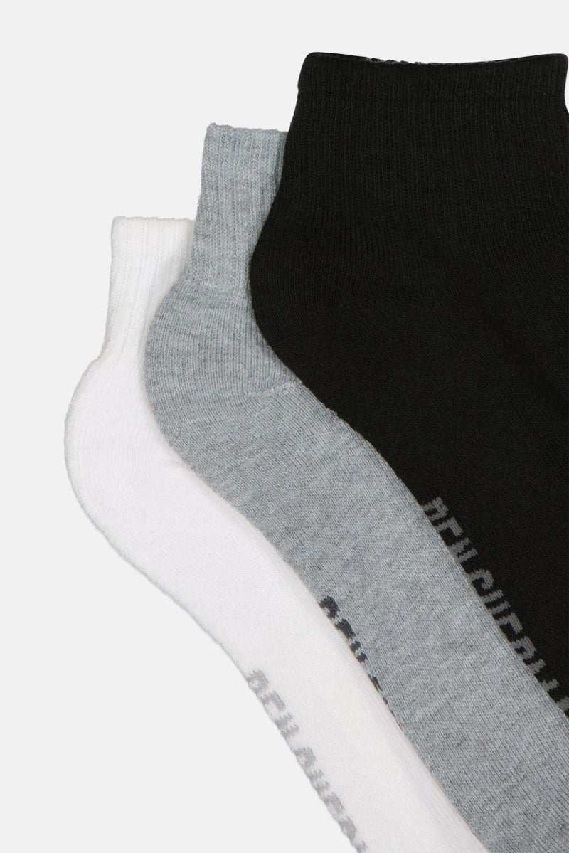 Ben Sherman Men 8 Pairs Brand Logo Quarter Cut Socks, Multicolor  - Image 2