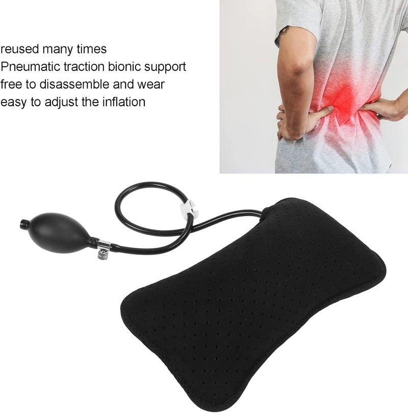 klarako Inflatable Lumbar Support Pillow, Breathable Portable Firm Lumbar Support Pillow Inflatable Lumbar Support Pillow Lower Back Supports Cushion for Car Office Chair - Image 2