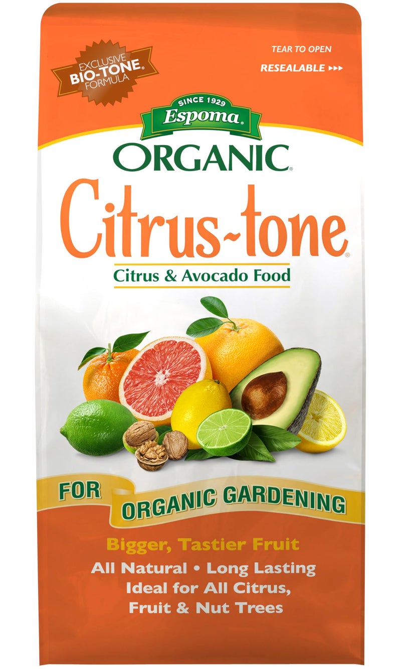 Espoma Organic Citrus-tone 5-2-6 Natural & Organic Fertilizer and Plant Food for all Citrus, Fruit, Nut & Avocado Trees; 4 lb. Bag. Promotes Vigorous Growth & Abundant Fruit - Image 1