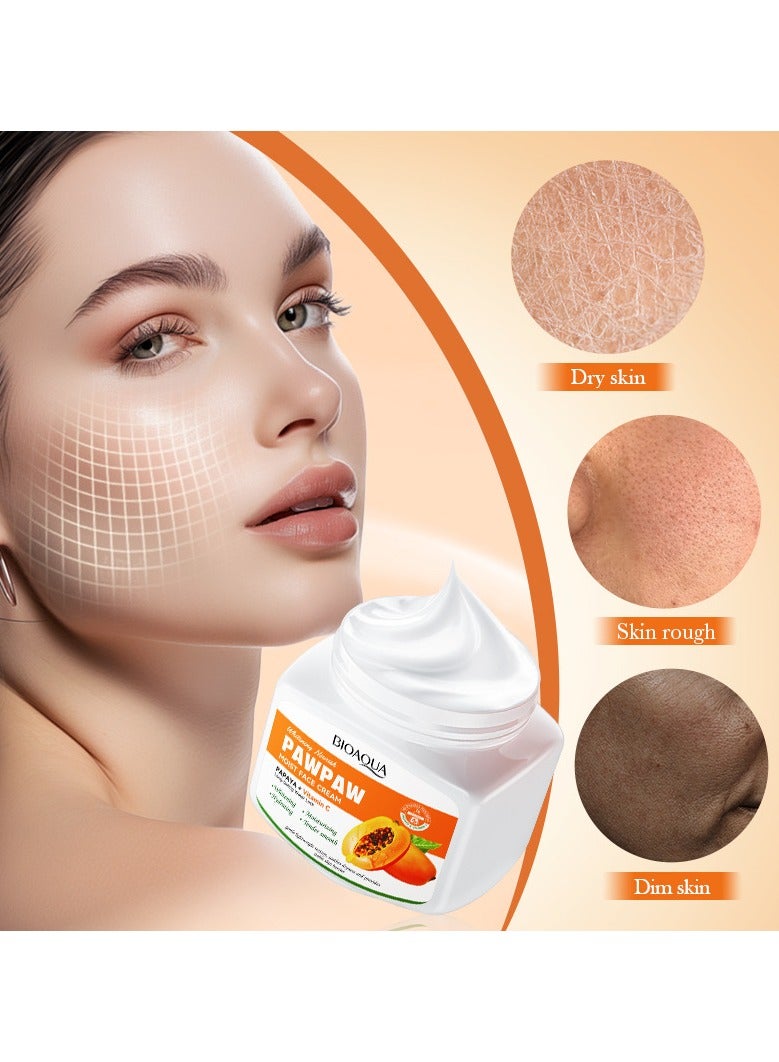 بيو أكوا كريم الوجه المرطب بالبابايا وفيتامين سي باو باو 300 غرام - Image 4