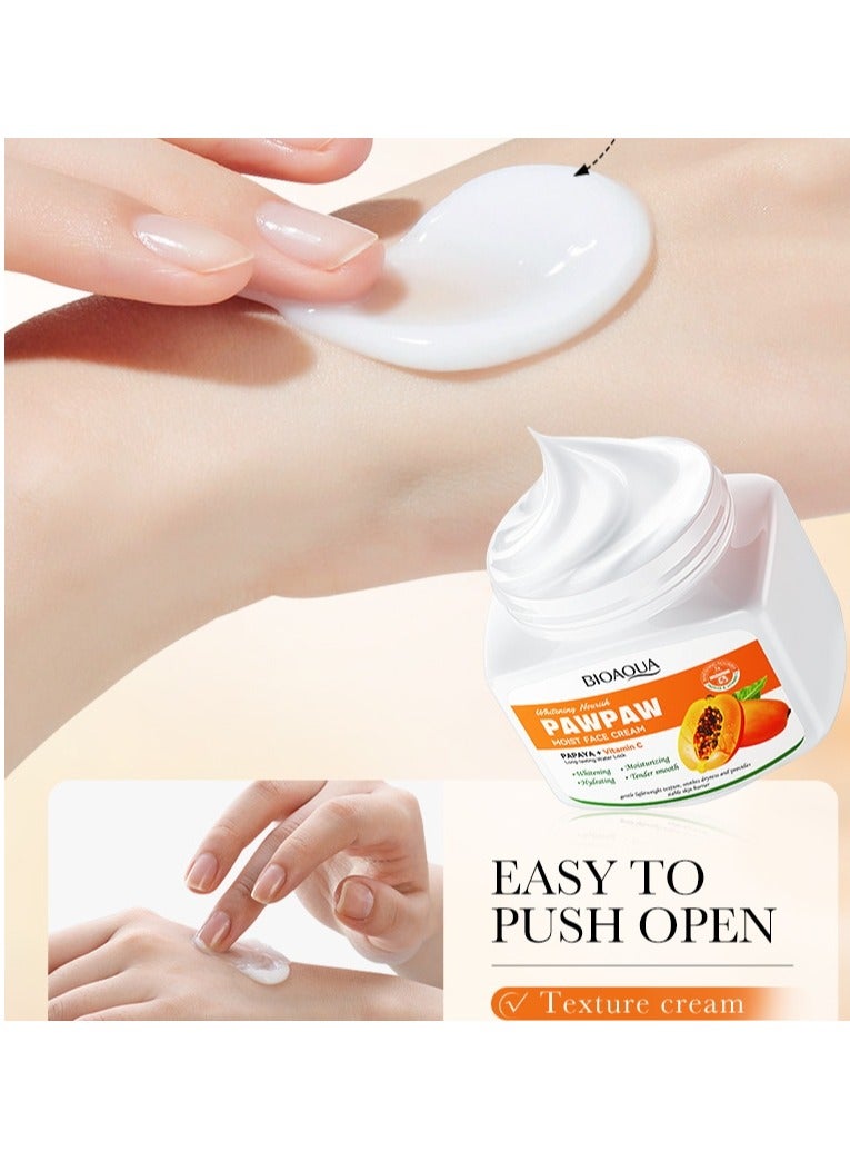 بيو أكوا كريم الوجه المرطب بالبابايا وفيتامين سي باو باو 300 غرام - Image 5