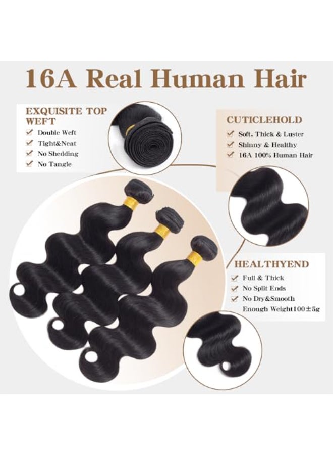 ROYAL IMPRESSION 16A Body Wave Bundles Human Hair 14 16 18 300g 100 Unprocessed Brazilian Virgin Hair Body Wave 3 Bundles Human Hair Weave Bundles Natural Color - Image 4