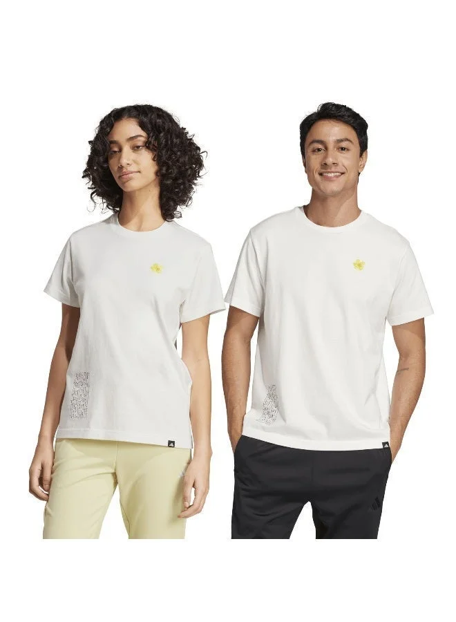 اديداس تيشيرت برسومات زهور الإمارات للجنسين