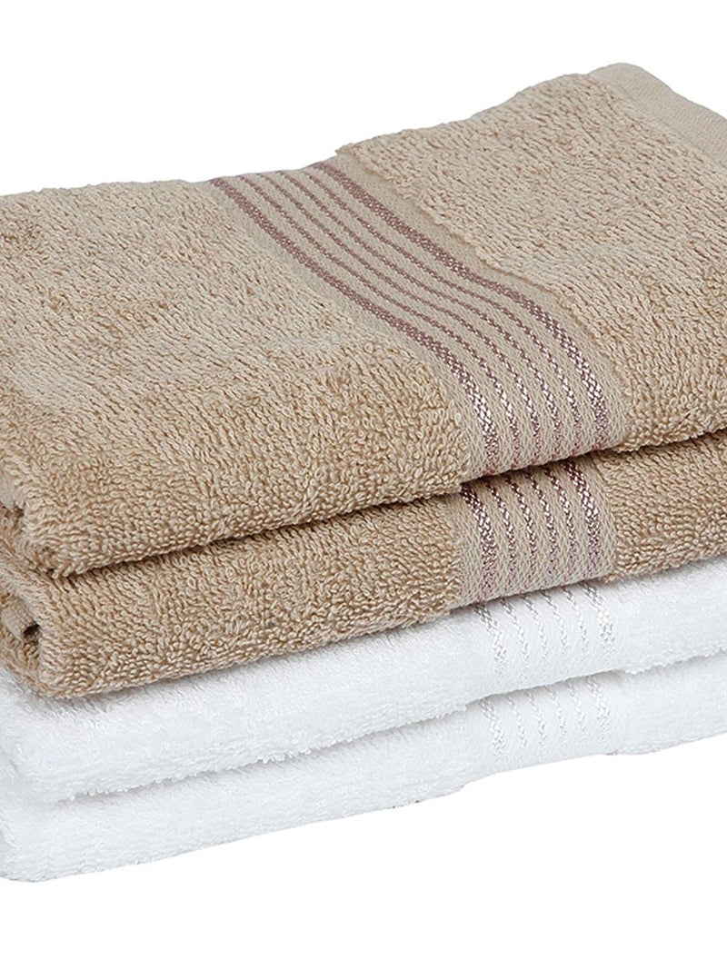 KOPA by Bianca 400 GSM 100% Cotton Soft Terry Towel l 4pc Hand Towel l Baby Towel for 1-2 Years l Dog Towel l D`Ross l Brown-Gray-Alabaster - Image 5