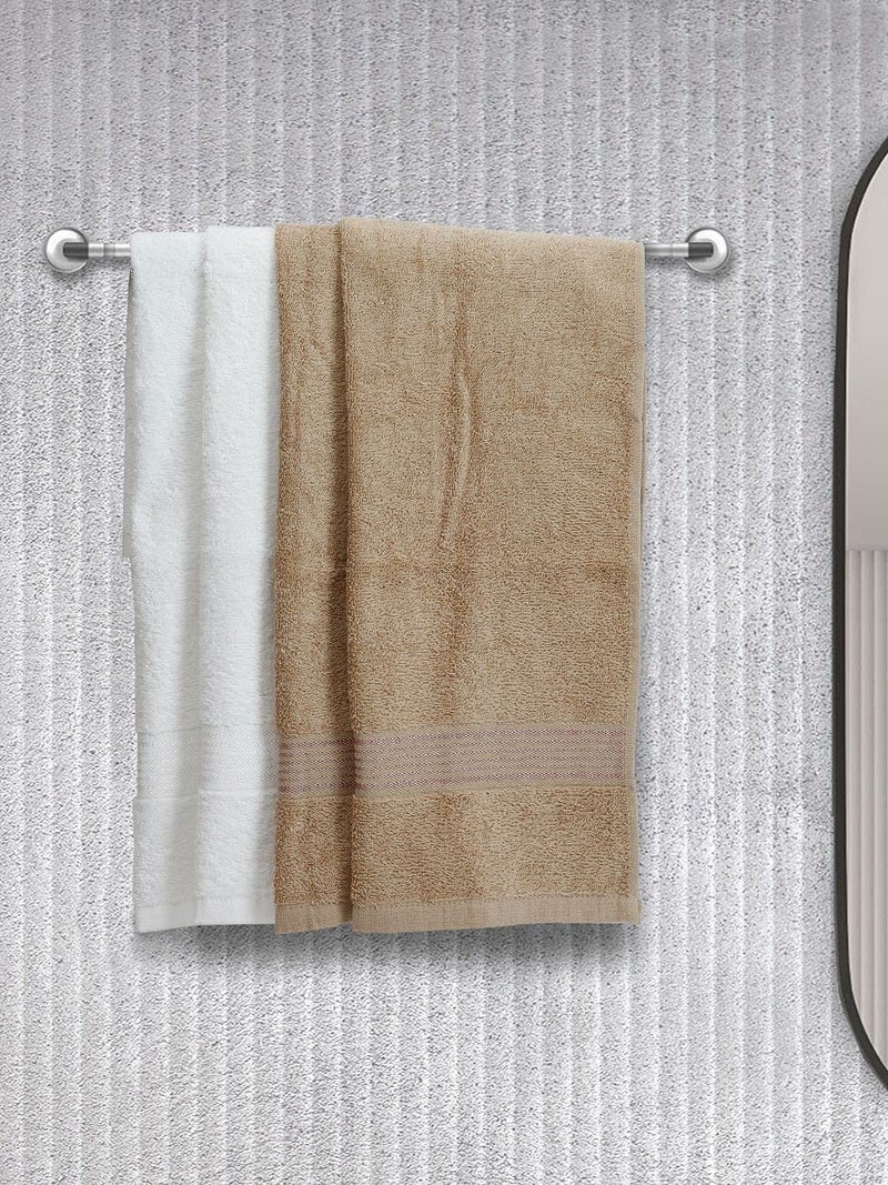 KOPA by Bianca 400 GSM 100% Cotton Soft Terry Towel l 4pc Hand Towel l Baby Towel for 1-2 Years l Dog Towel l D`Ross l Brown-Gray-Alabaster - Image 1