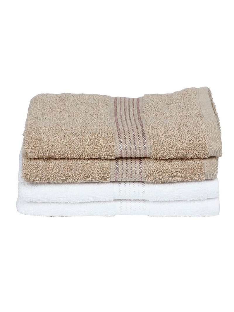 KOPA by Bianca 400 GSM 100% Cotton Soft Terry Towel l 4pc Hand Towel l Baby Towel for 1-2 Years l Dog Towel l D`Ross l Brown-Gray-Alabaster - Image 2