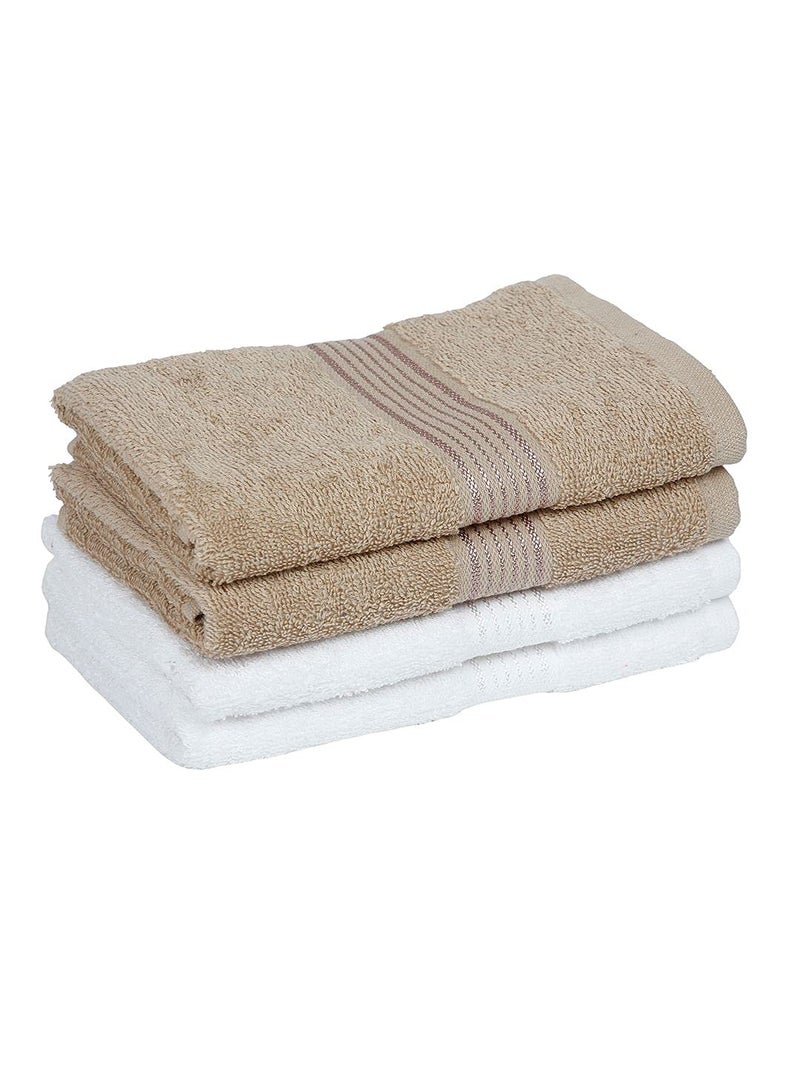 KOPA by Bianca 400 GSM 100% Cotton Soft Terry Towel l 4pc Hand Towel l Baby Towel for 1-2 Years l Dog Towel l D`Ross l Brown-Gray-Alabaster - Image 3