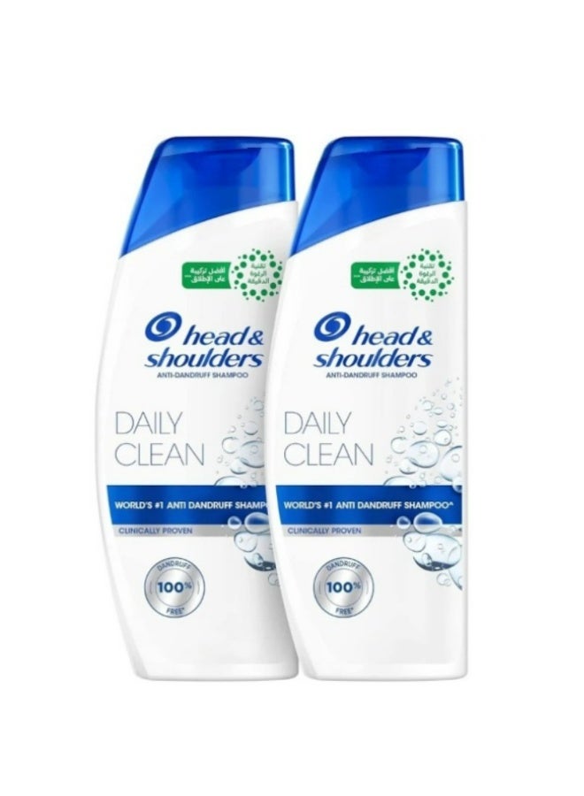 Head & Shoulders Daily Clean Anti-Dandruff Shampoo, 375ml Pack of 2