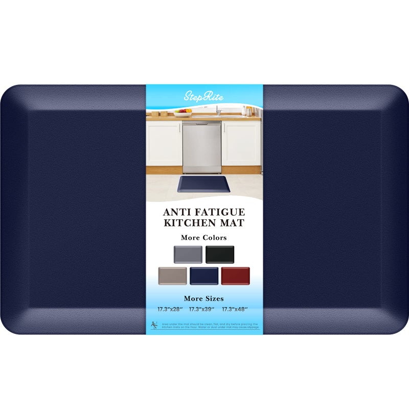 StepRite 45 Inch Thick Kitchen Mat Anti Fatigue Mat Kitchen Rugs Kitchen Decor NonSlip Stain Resistant Waterproof Kitchen Mats Desk Mat for Kitchen Office Workshop Blue 17 x 28