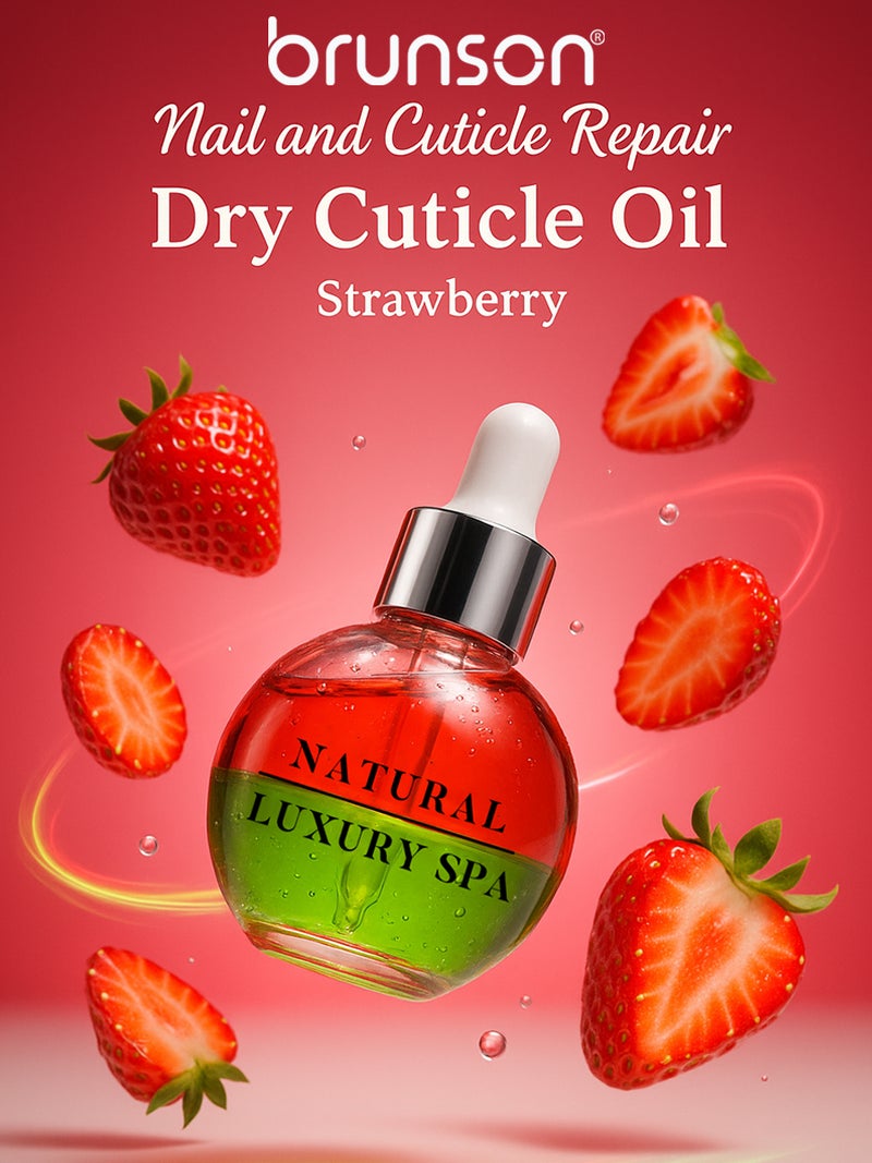 brunson زيت إصلاح الأظافر والجلد المحيط 30 مل من برونسون - زيت مرطب ومغذي مزدوج الطبقات للجلد المحيط مع فيتامين E - زيت جلد محيط بجودة صالون للأظافر الجافة والهشة ونمو الأظافر - سريع الامتصاص وغير دهني - Image 2