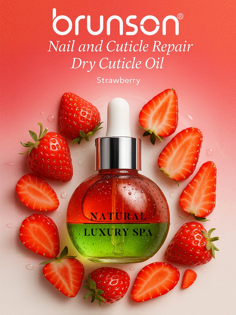 brunson زيت إصلاح الأظافر والجلد المحيط 30 مل من برونسون - زيت مرطب ومغذي مزدوج الطبقات للجلد المحيط مع فيتامين E - زيت جلد محيط بجودة صالون للأظافر الجافة والهشة ونمو الأظافر - سريع الامتصاص وغير دهني - Image 3